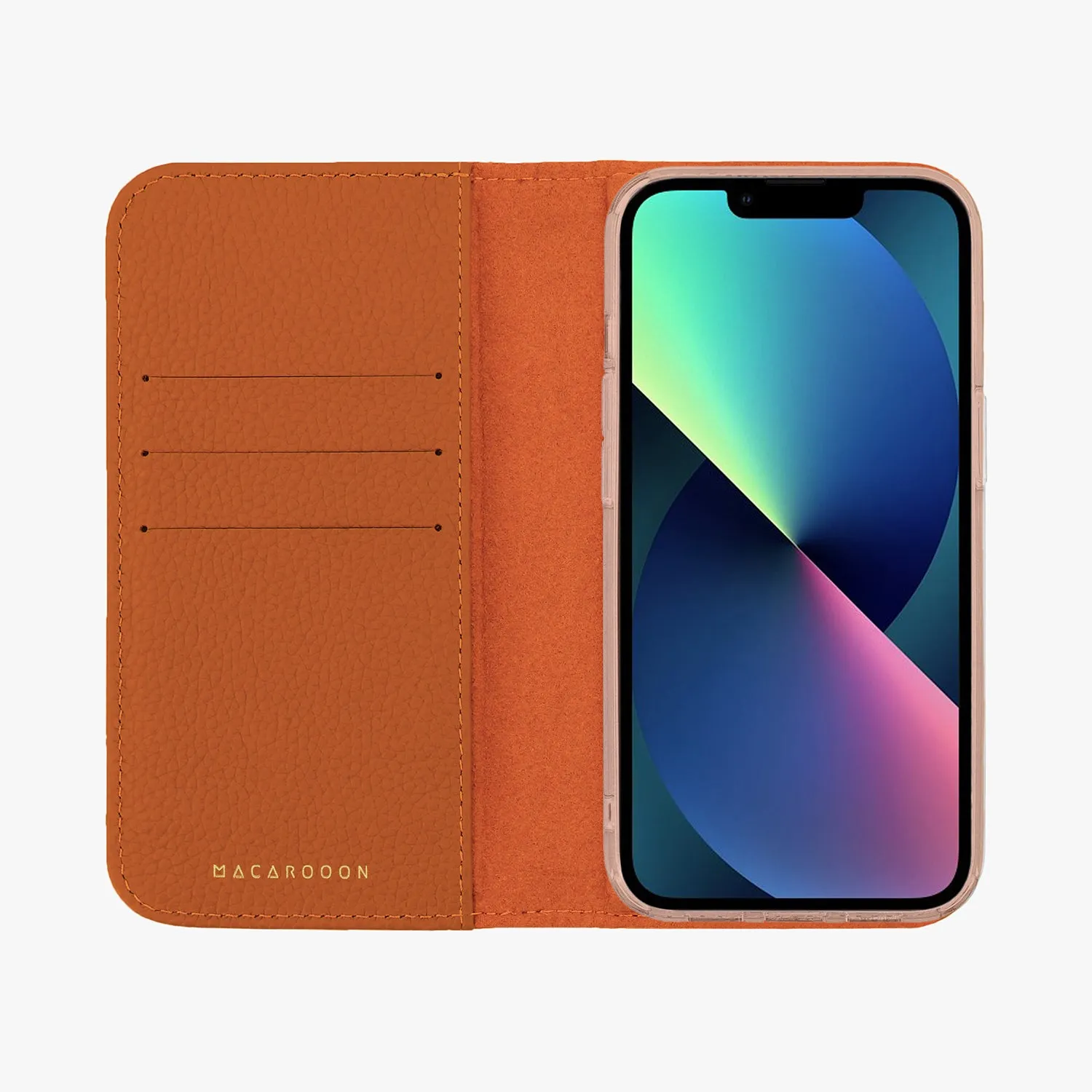iPhone 16 Pro MagSafe Leather Flip Cover with Clear Case