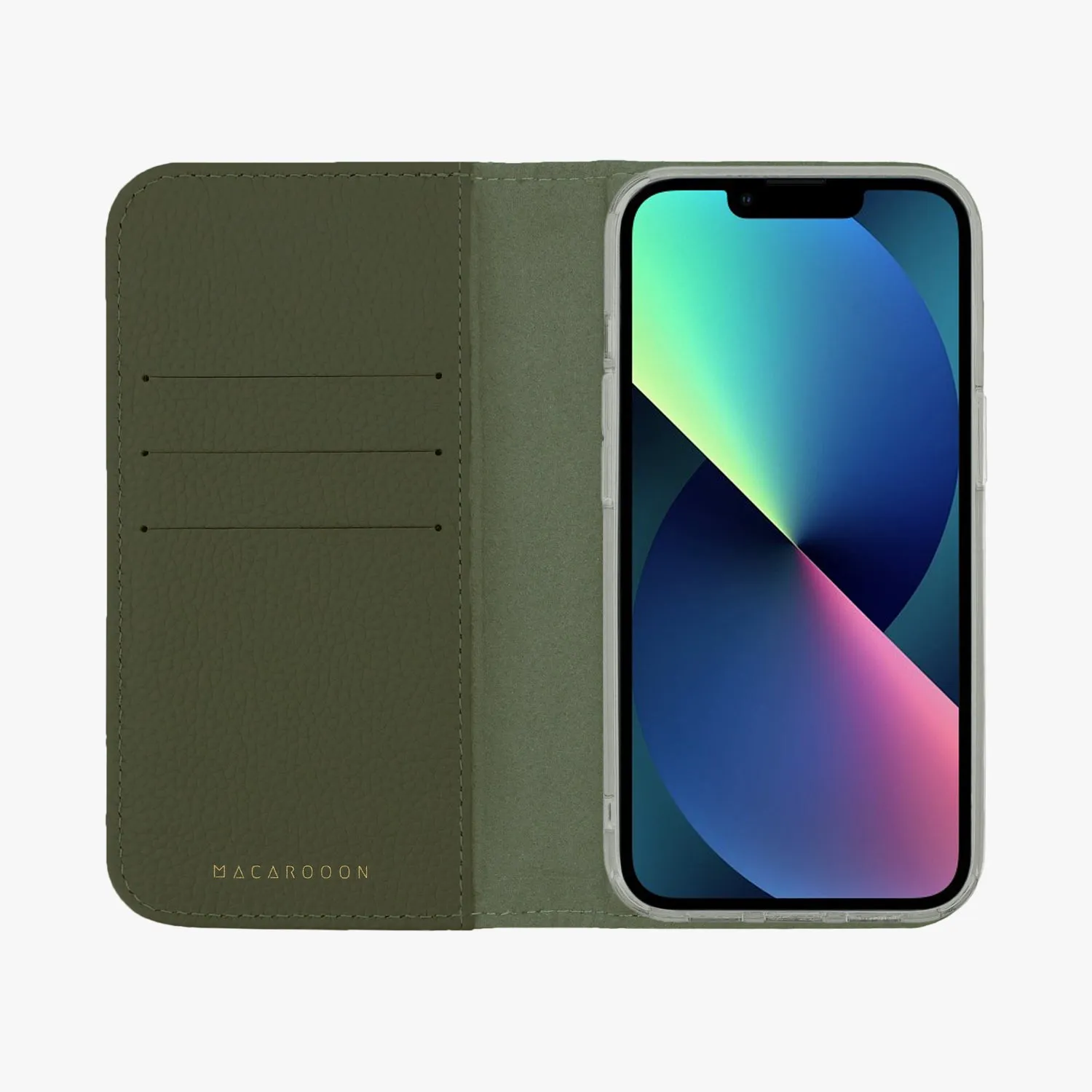 iPhone 16 Pro MagSafe Leather Flip Cover with Clear Case