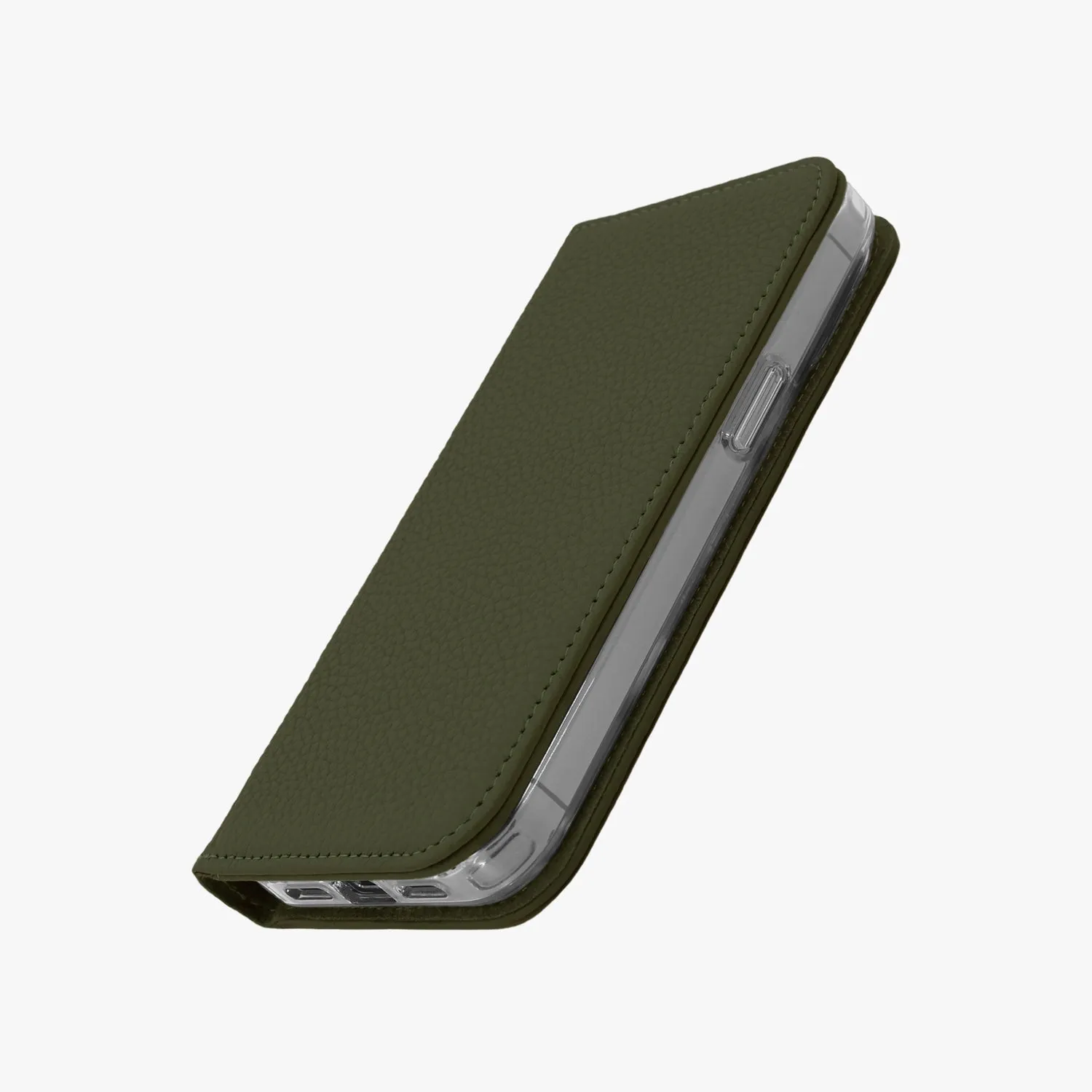 iPhone 16 Pro MagSafe Leather Flip Cover with Clear Case