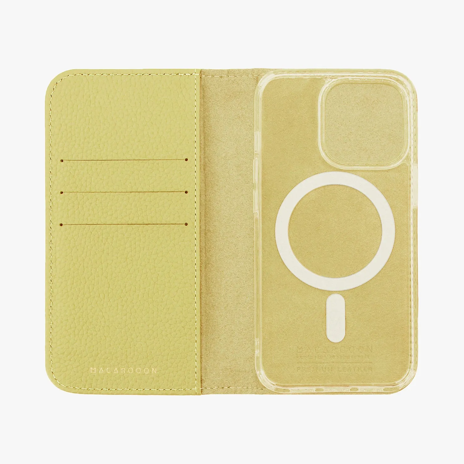 iPhone 16 Pro MagSafe Leather Flip Cover with Clear Case