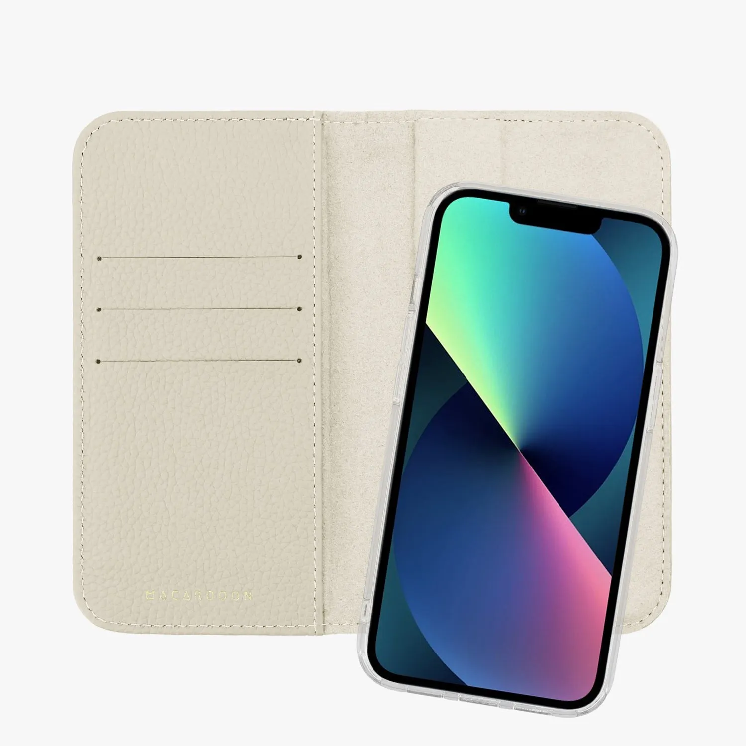 iPhone 16 Pro MagSafe Leather Flip Cover with Clear Case