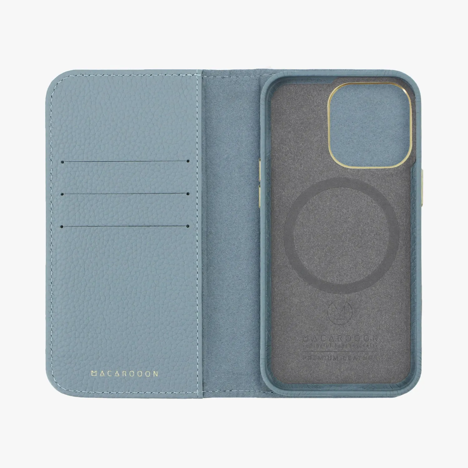 iPhone 16 Pro Max MagSafe Leather Flip Cover with Leather Case
