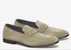 J&M Collection Taylor Taupe Suede Penny Loafer