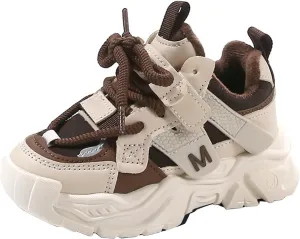Kids Platform Sneakers Baby Toddler Tennis Running Athletic Protective Walking Lace Up Comfortable Softy Spring Shoes