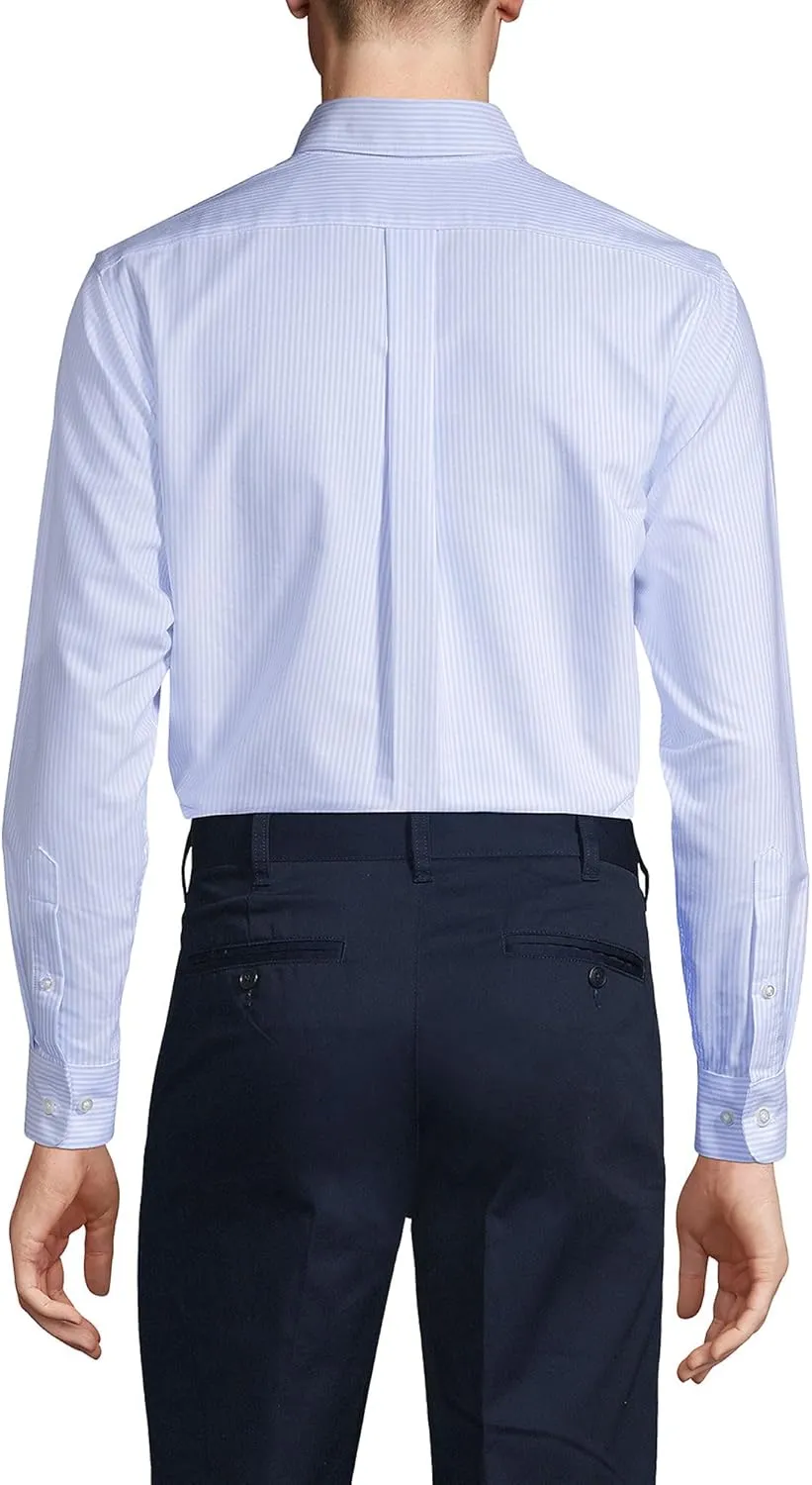 Lands' End School Uniform Men's Long Sleeve Oxford Dress Shirt