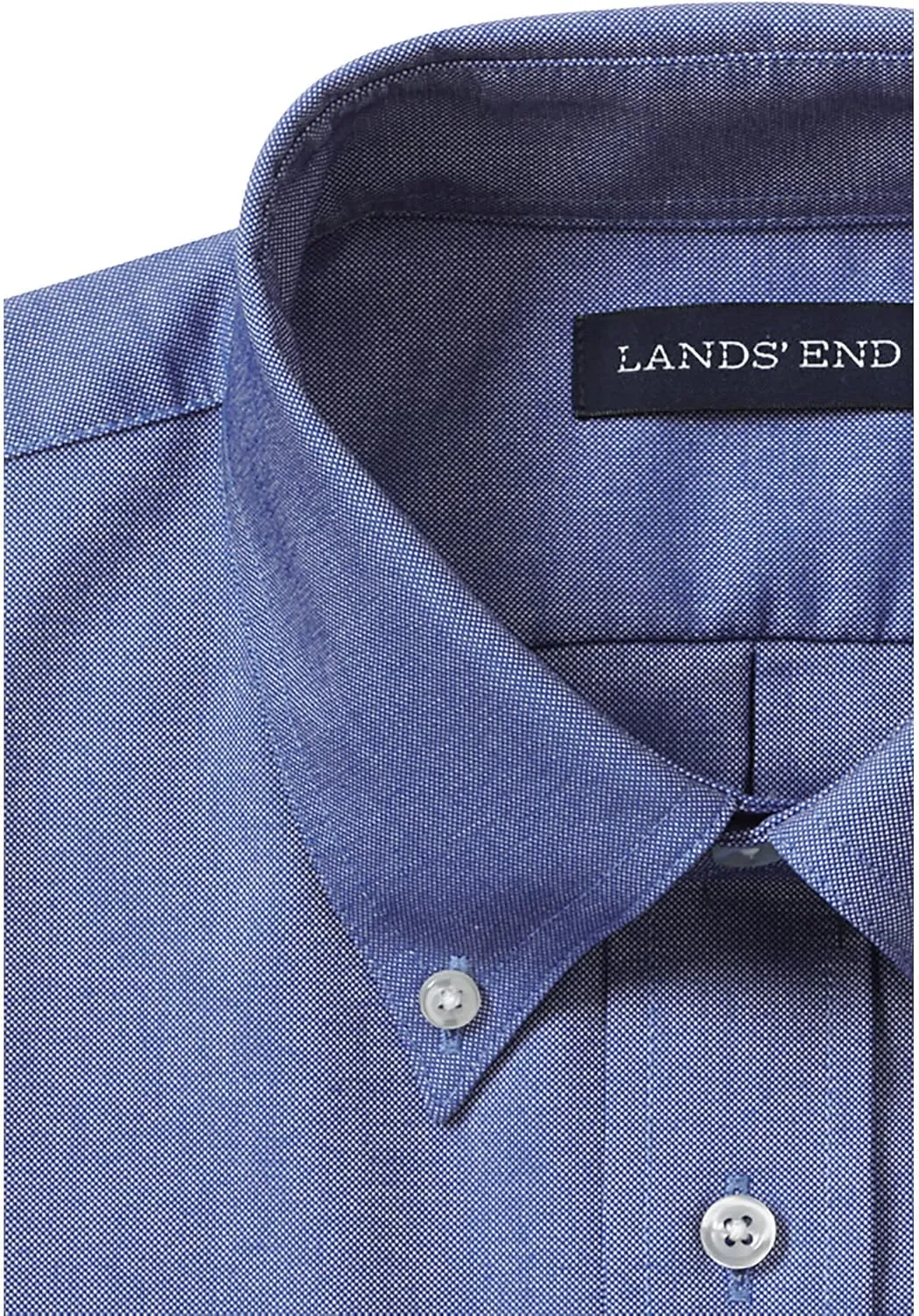 Lands' End School Uniform Men's Long Sleeve Oxford Dress Shirt