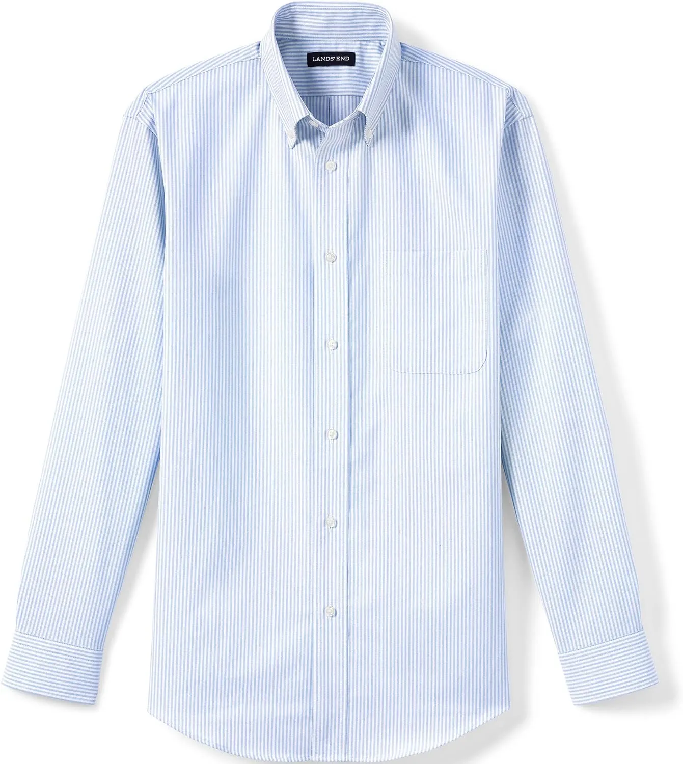 Lands' End School Uniform Men's Long Sleeve Oxford Dress Shirt