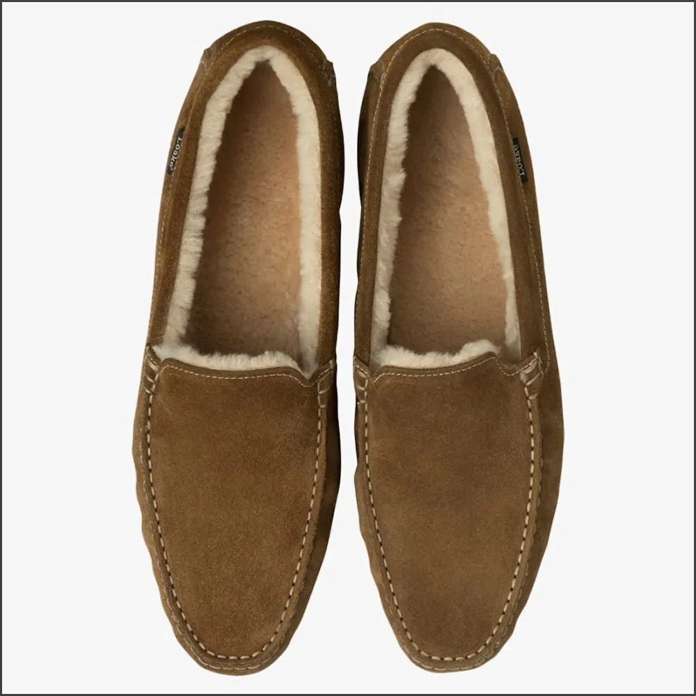 Loake Guards Tan Suede Slippers@