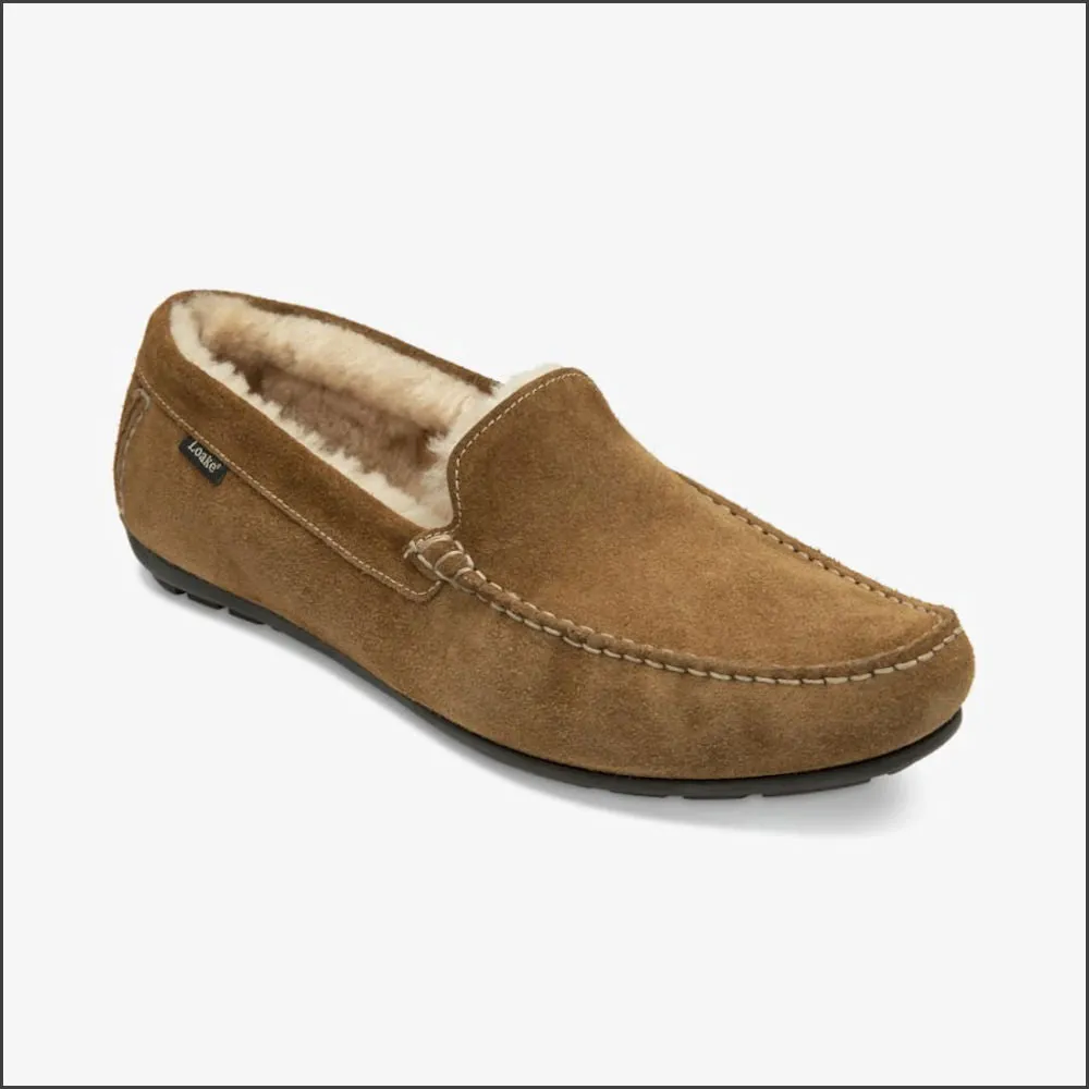 Loake Guards Tan Suede Slippers@