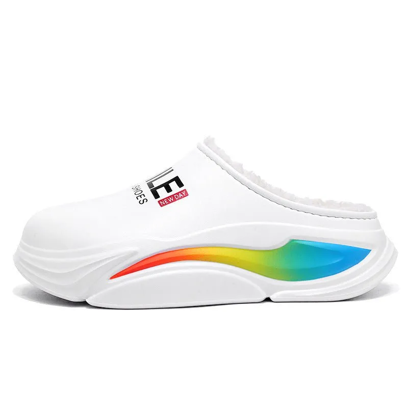 Men's Warm Waterproof Non-Slip Indoor Outdoor Slippers