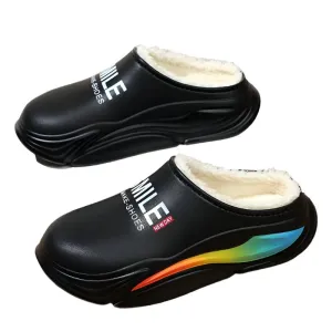Men's Warm Waterproof Non-Slip Indoor Outdoor Slippers