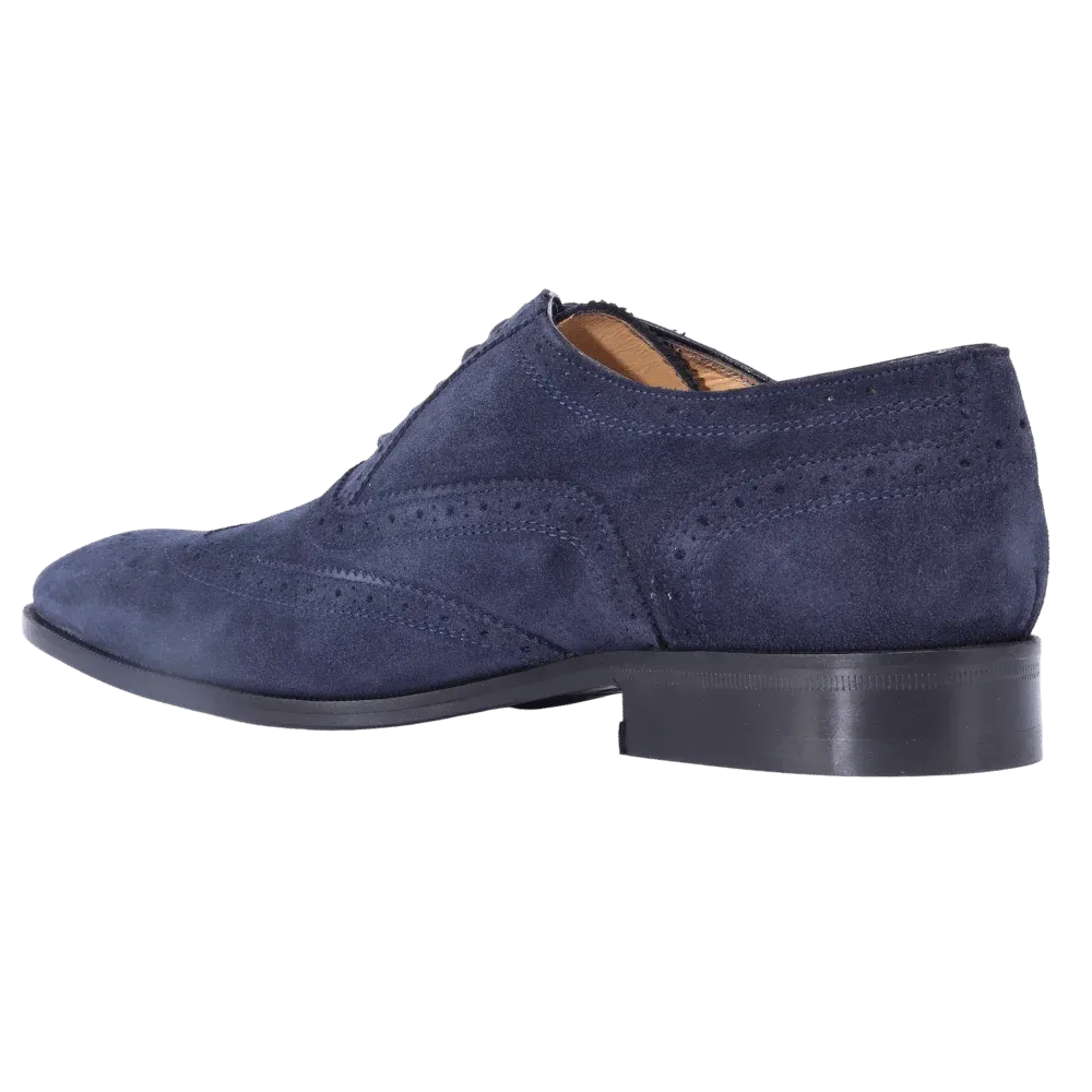 Mercanti Fiorentini Oxford Brogue in Navy Suede