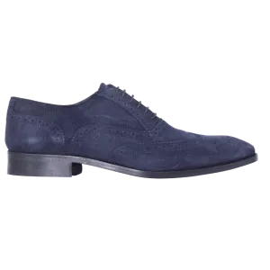 Mercanti Fiorentini Oxford Brogue in Navy Suede