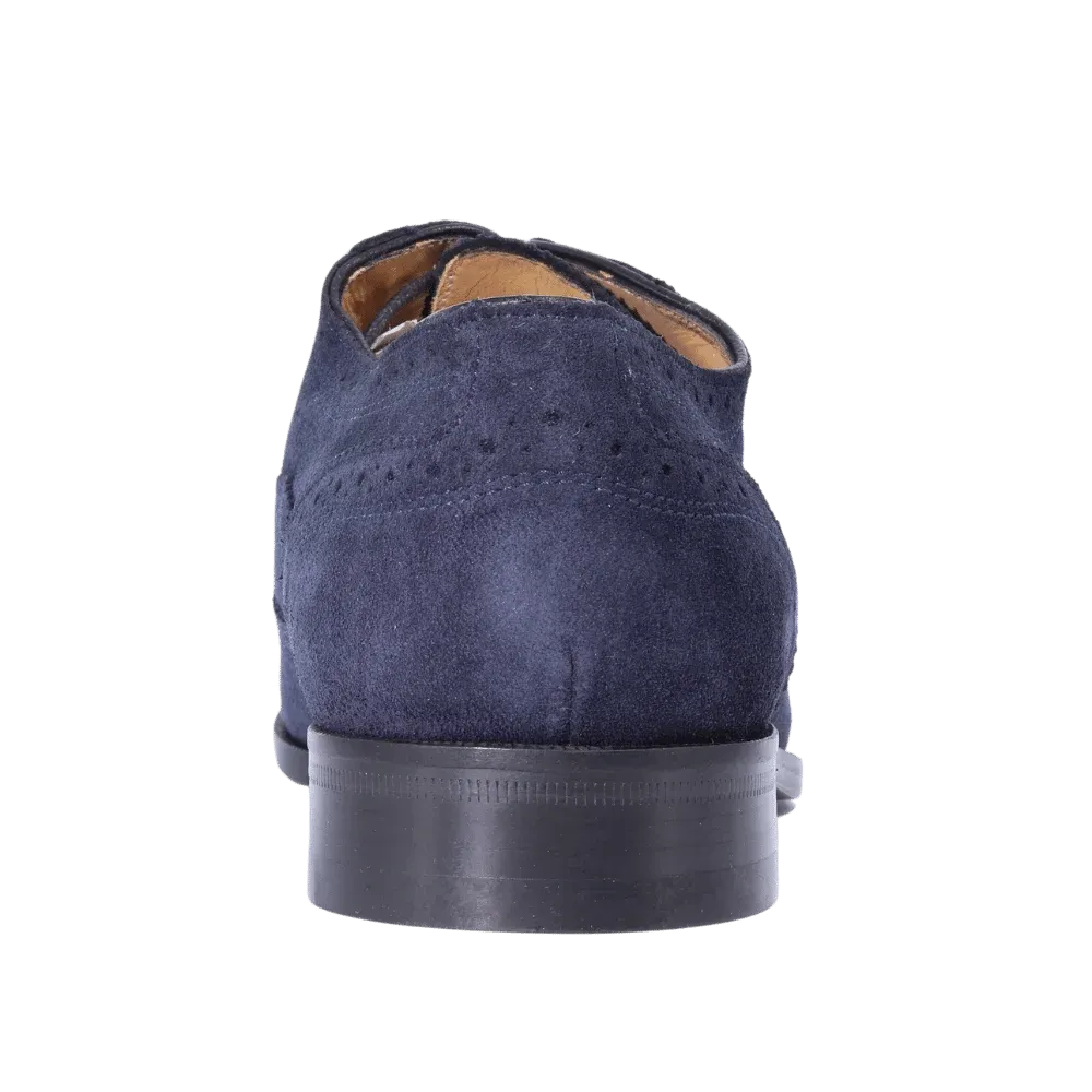 Mercanti Fiorentini Oxford Brogue in Navy Suede