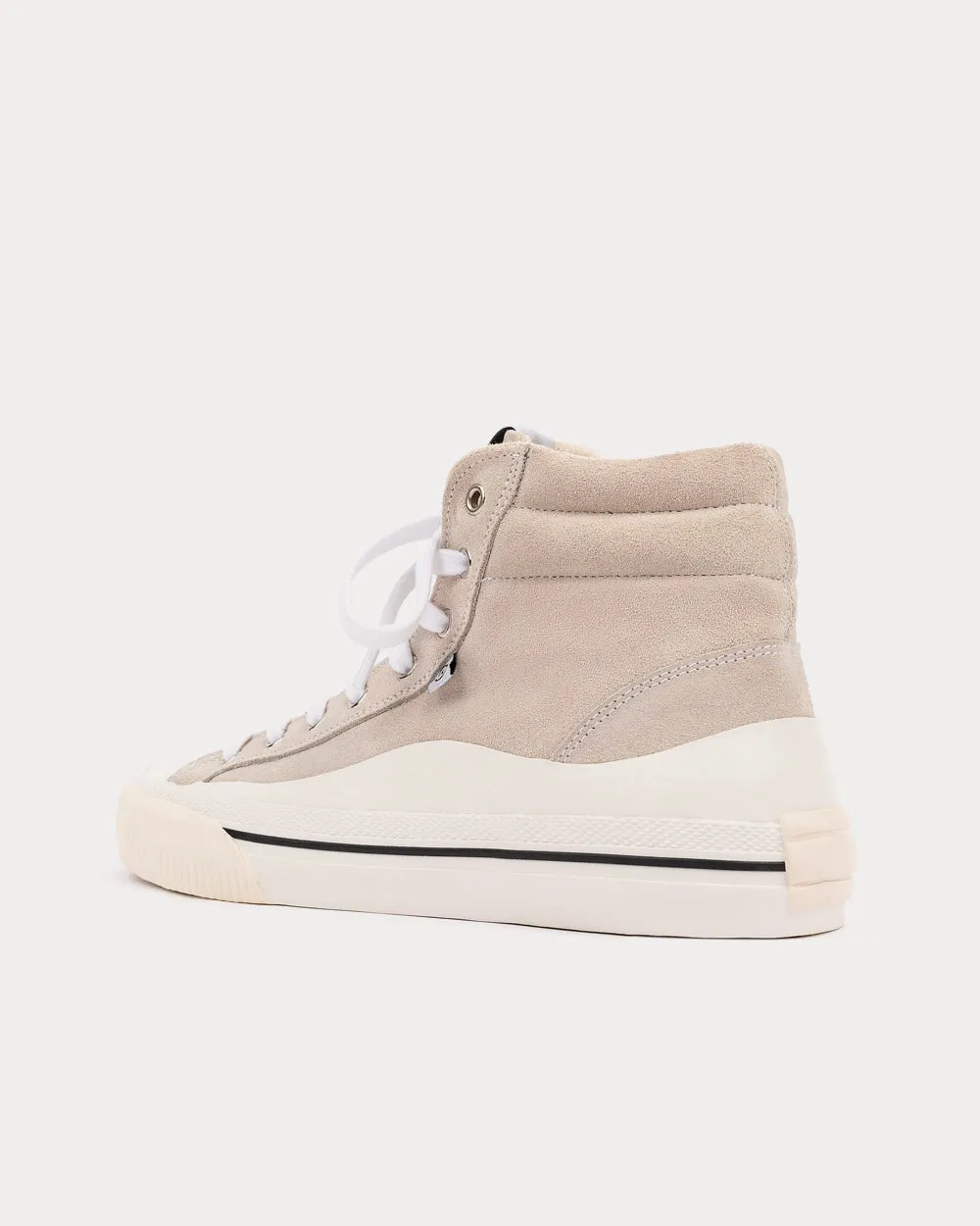 Midnight Suede Pale Beige High Top Sneakers
