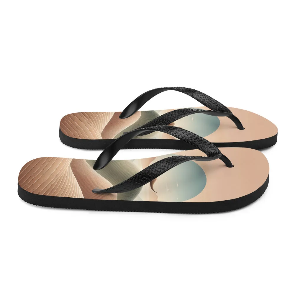 Minimalist Dino - Dinosaur Flip Flops