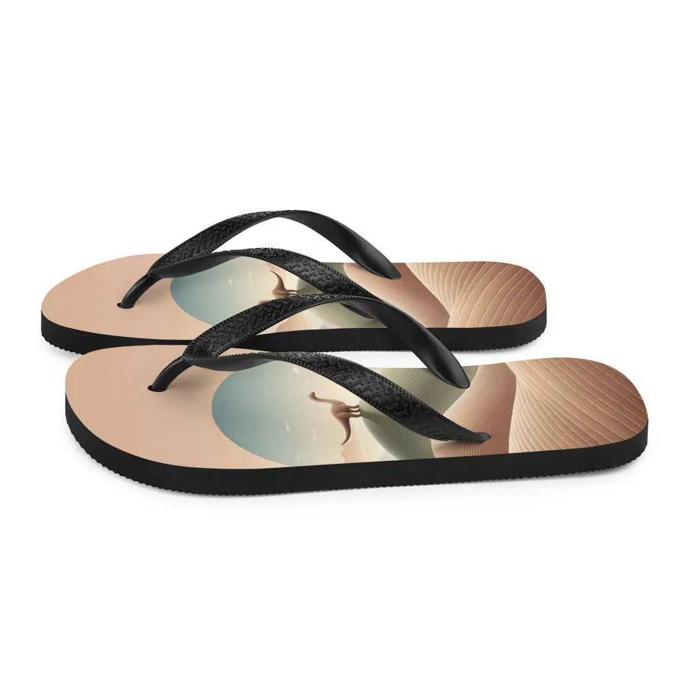 Minimalist Dino - Dinosaur Flip Flops