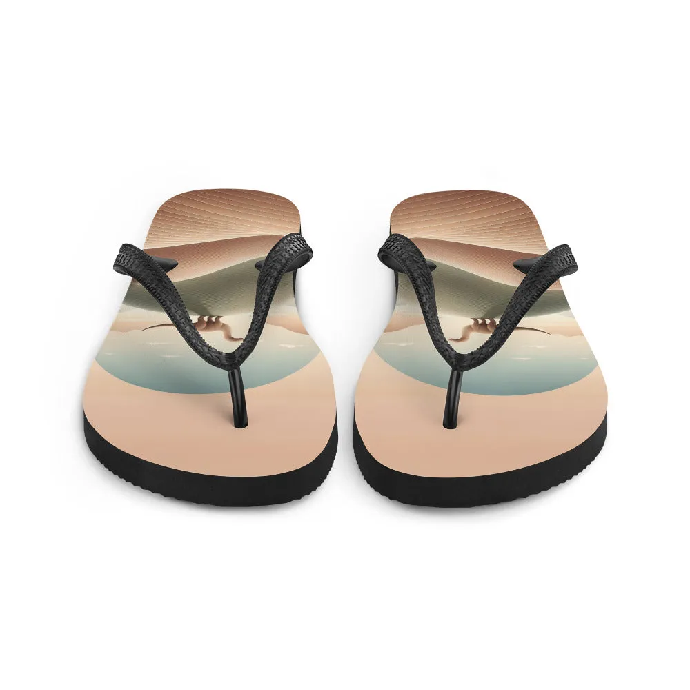 Minimalist Dino - Dinosaur Flip Flops