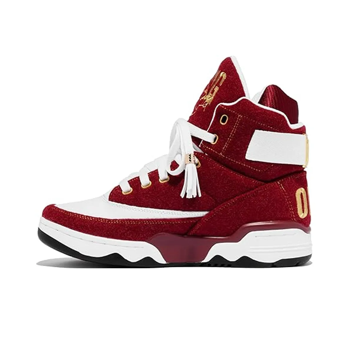 Patrick Ewing Mens 33 HI x ODB Basketball Sneakers 1BM02461-614 Burgandy/White/Gold