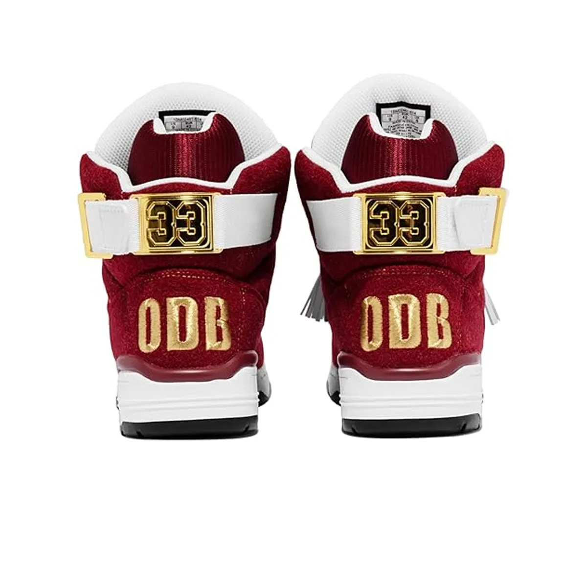 Patrick Ewing Mens 33 HI x ODB Basketball Sneakers 1BM02461-614 Burgandy/White/Gold