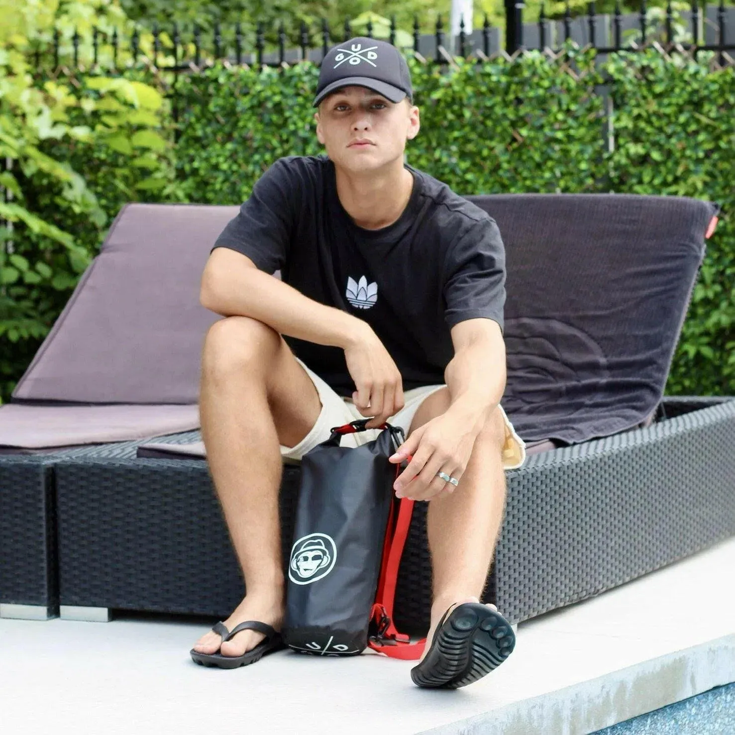 Pirate Black Flip Flops & Drybag by GUDO