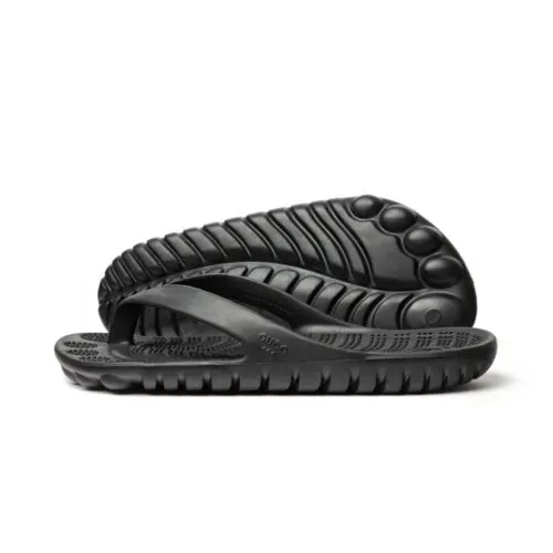 PIRATE BLACK FLIP FLOPS BY GUDO