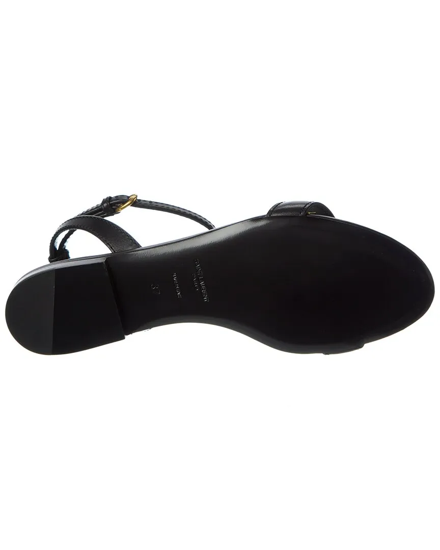 Saint Laurent Le Maillon Leather Sandal