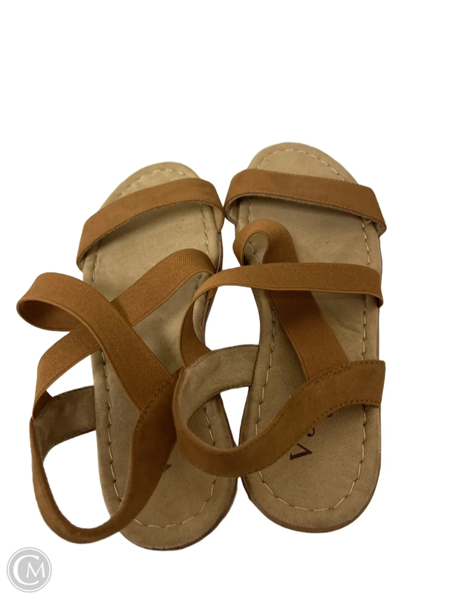Sandals Flats By Clothes Mentor In Tan, Size: 9