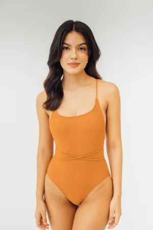 Shannon U-Neck Cross Waist One Piece