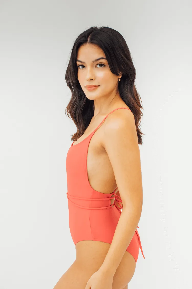 Shannon U-Neck Cross Waist One Piece
