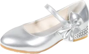 Shoes Low Heel Toddler Girls Dress Shoes Cute Bowknot Patent Mary Jane Flower Girls Wedding School Party