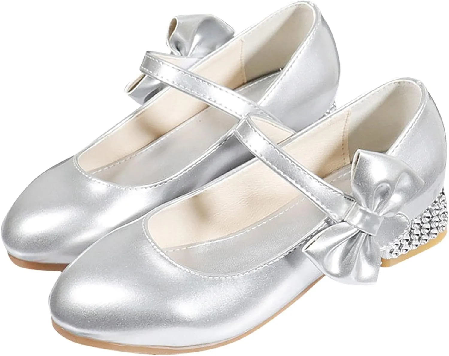 Shoes Low Heel Toddler Girls Dress Shoes Cute Bowknot Patent Mary Jane Flower Girls Wedding School Party