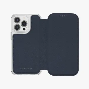 Sleek iPhone 14 Pro Max MagSafe Leather Flip Cover with Clear Case