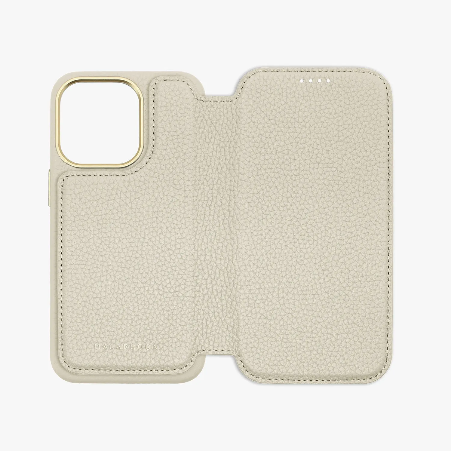 Sleek iPhone 16 Pro Max MagSafe Leather Flip Cover with Leather Case