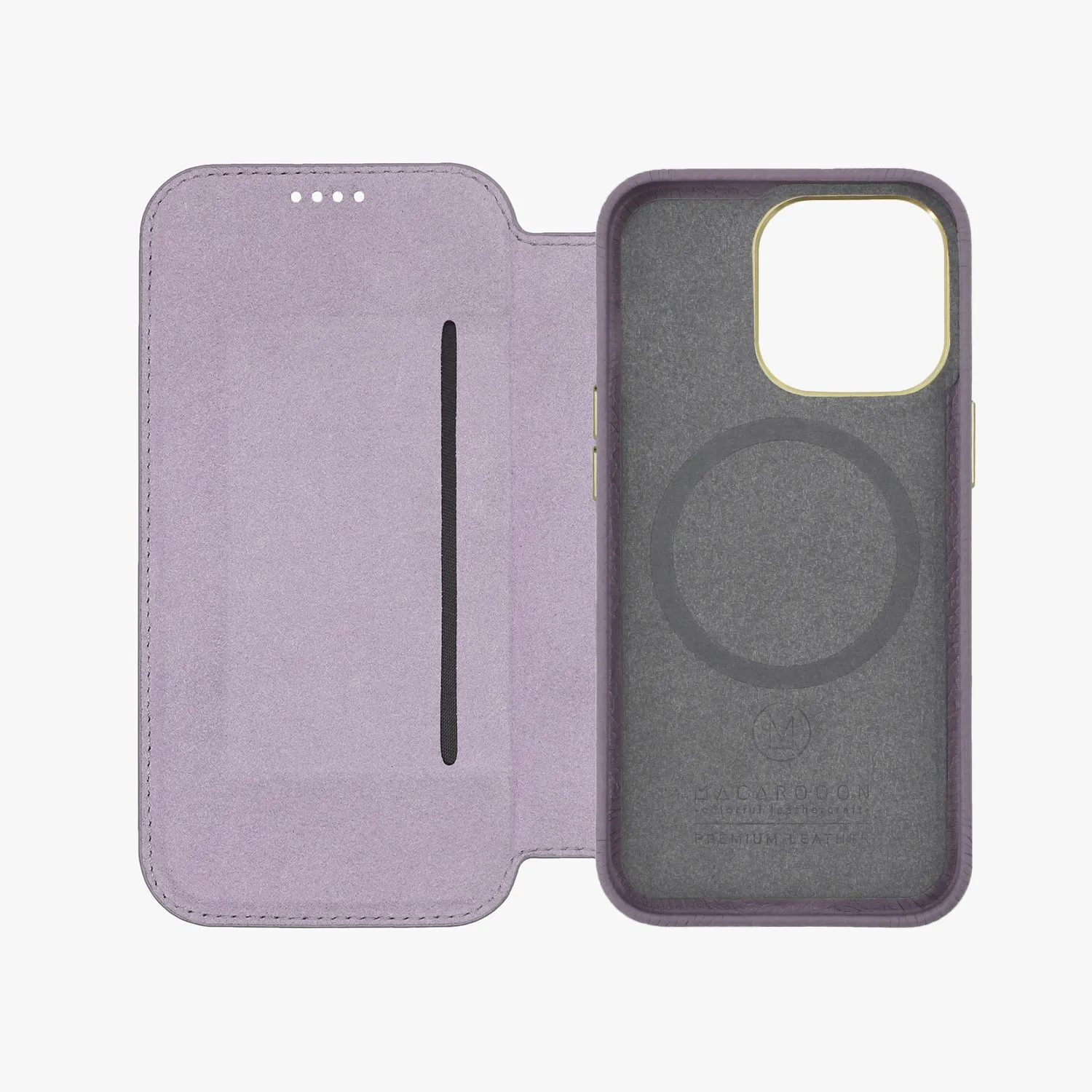 Sleek iPhone 16 Pro Max MagSafe Leather Flip Cover with Leather Case