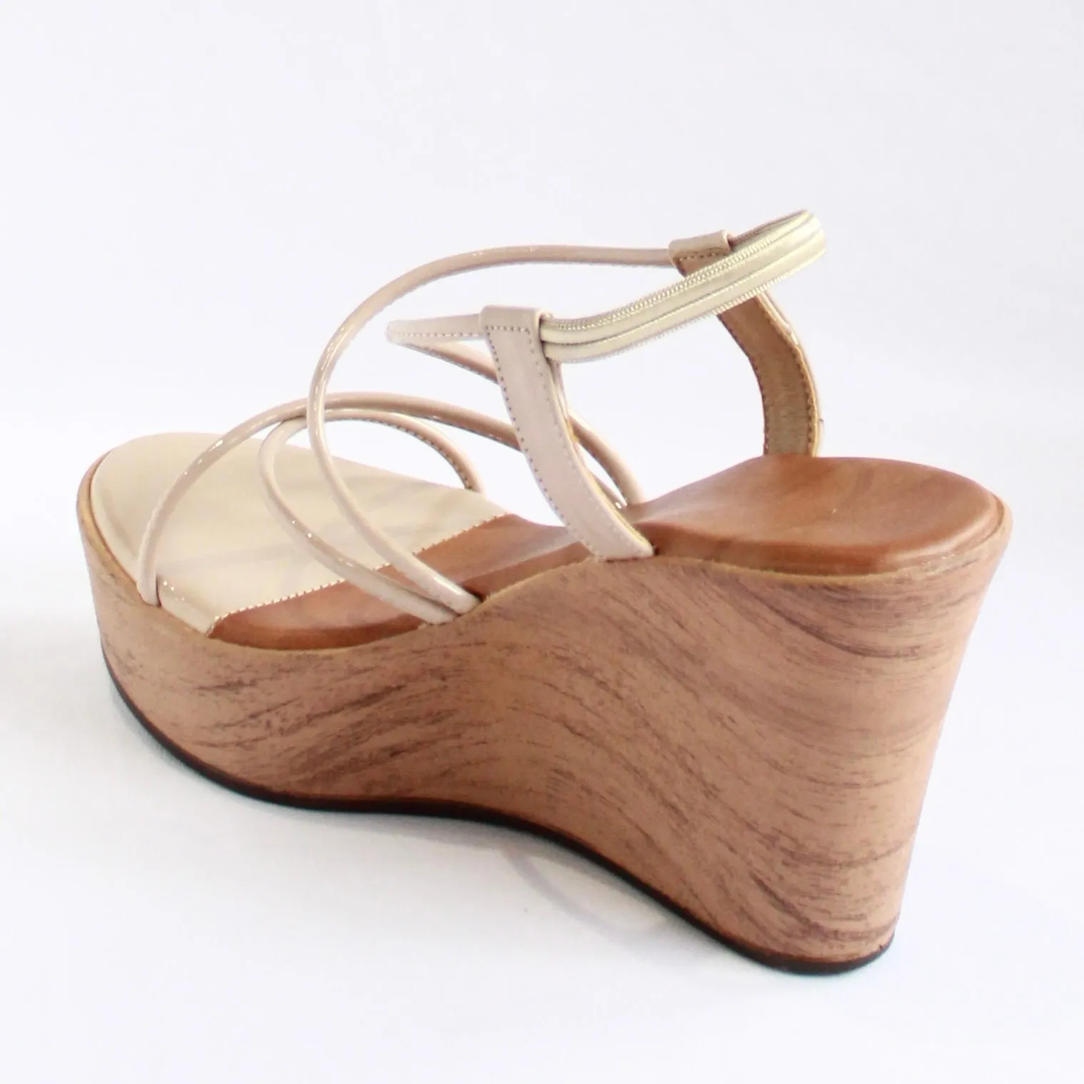 Strappy Wedges - Nude
