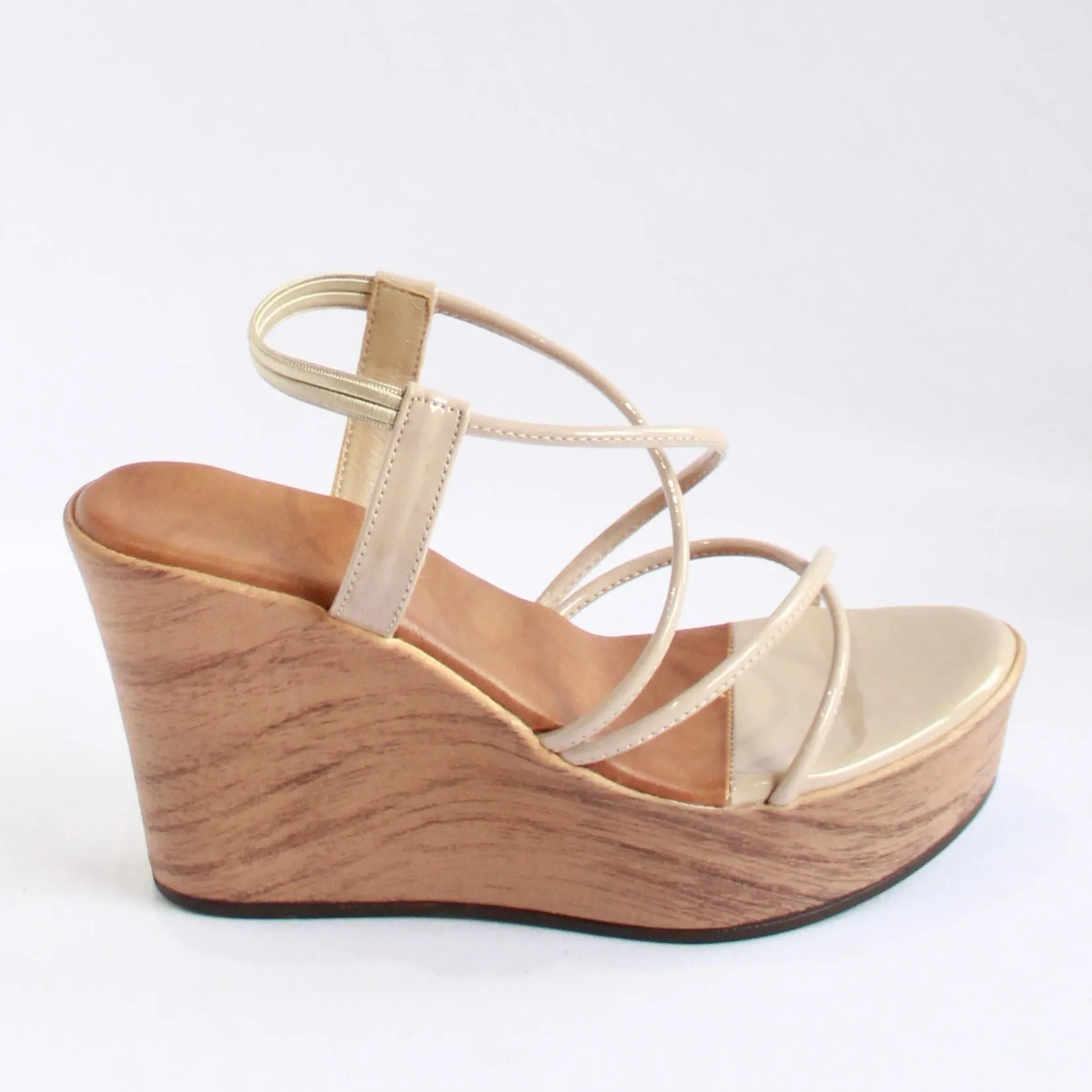 Strappy Wedges - Nude