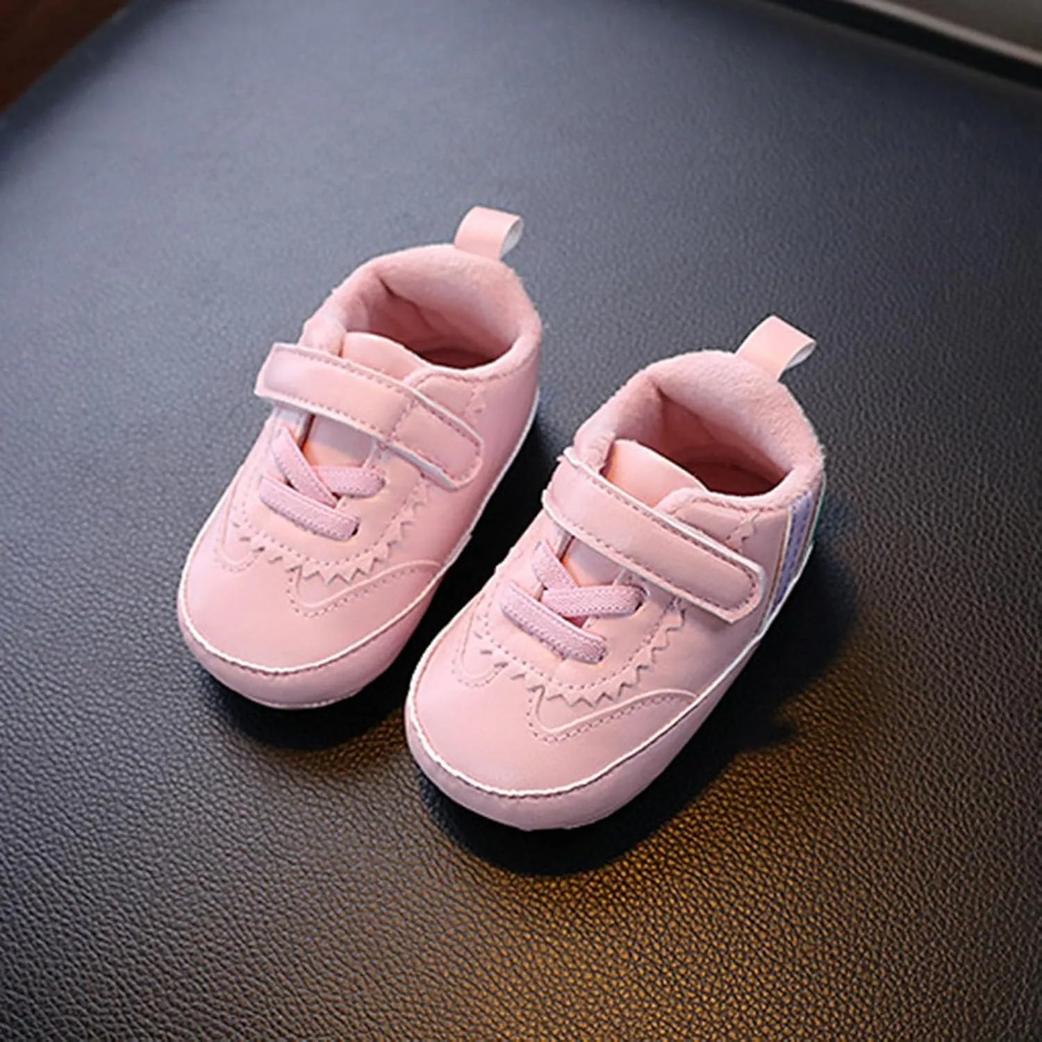 Unisex Baby Girls Shoes Infant Sneakers Thick Soles Non Slip Rubber Sole Toddler Crib First Walker Lightweight Shoes