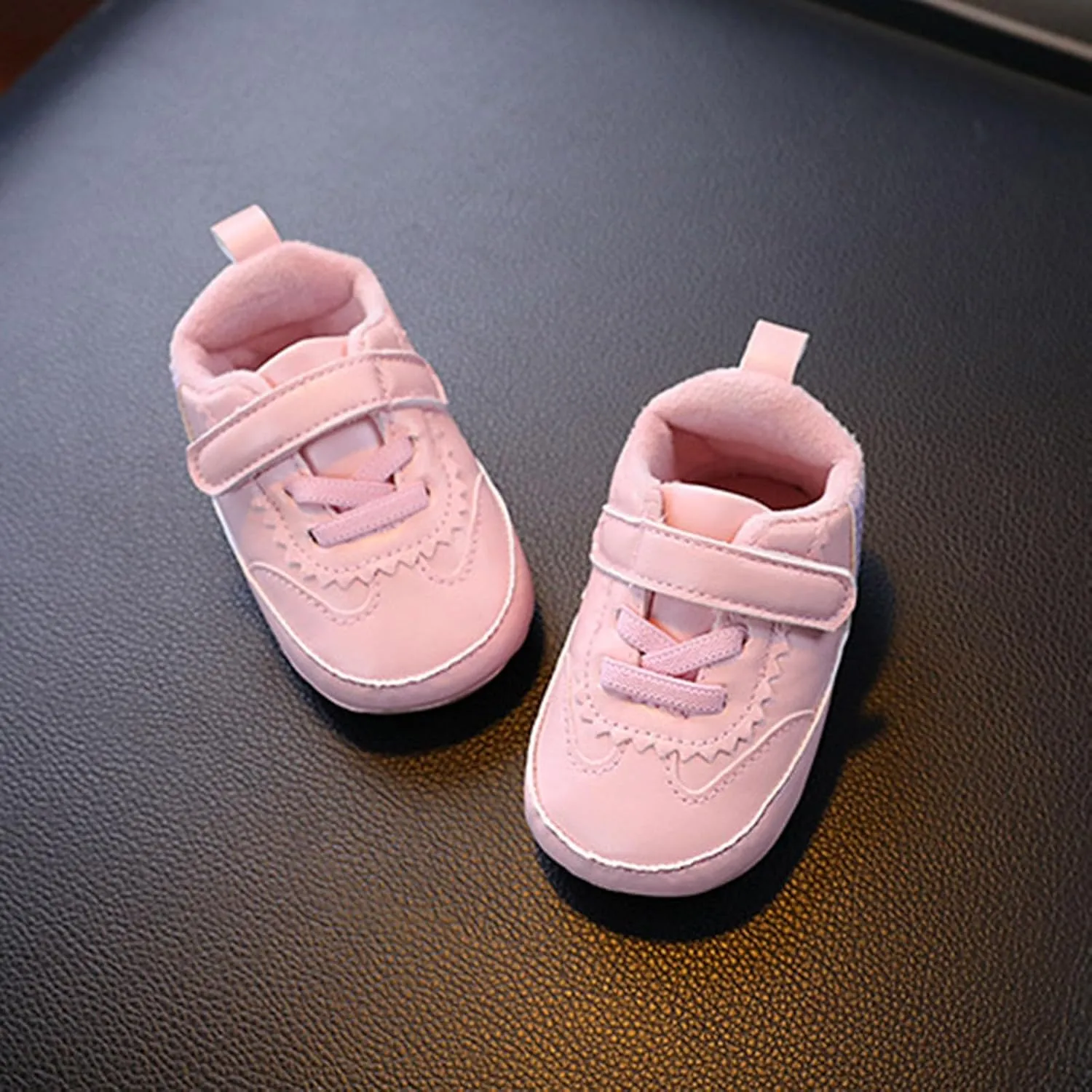 Unisex Baby Girls Shoes Infant Sneakers Thick Soles Non Slip Rubber Sole Toddler Crib First Walker Lightweight Shoes