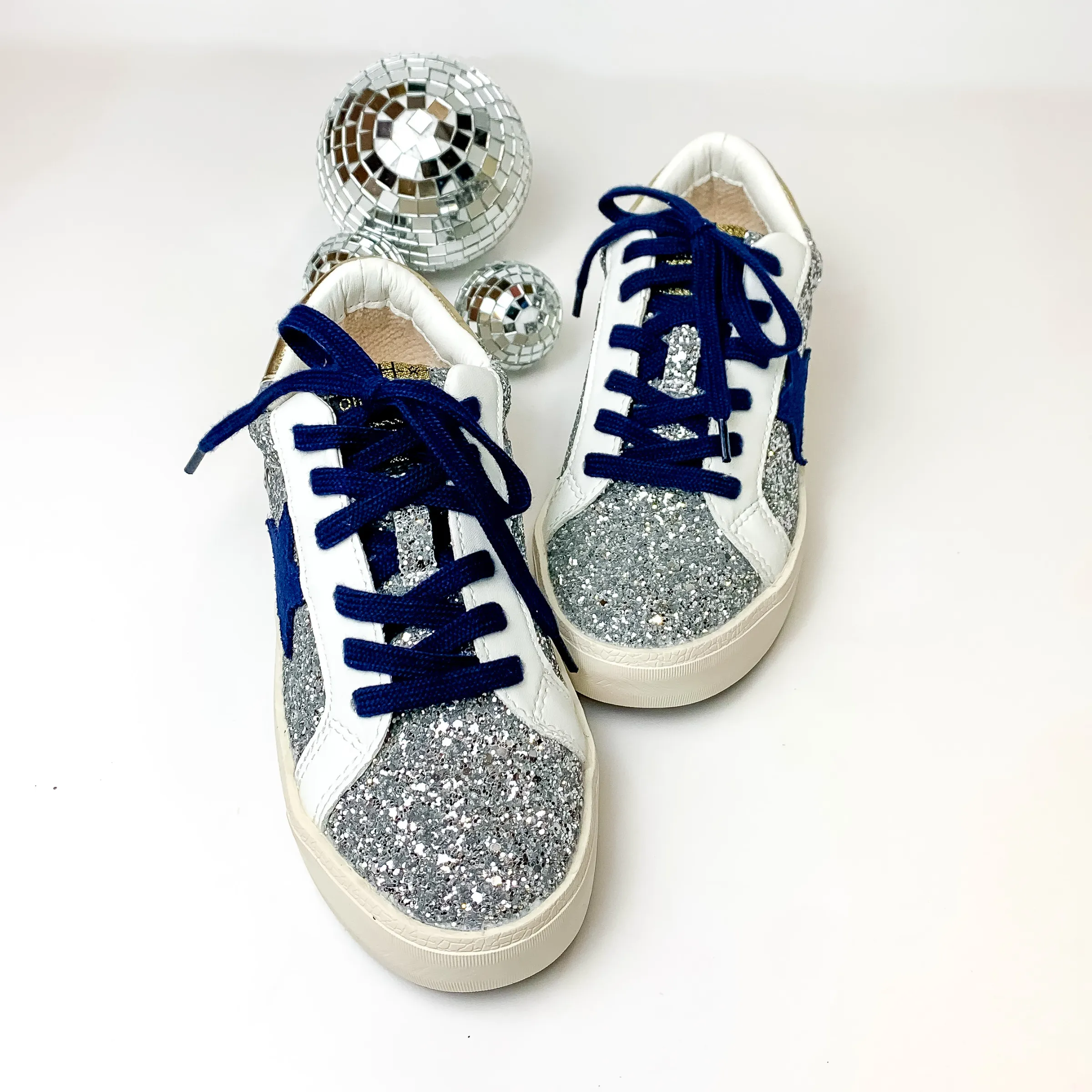 Vintage Havana | Limitless Sneakers in Silver Glitter
