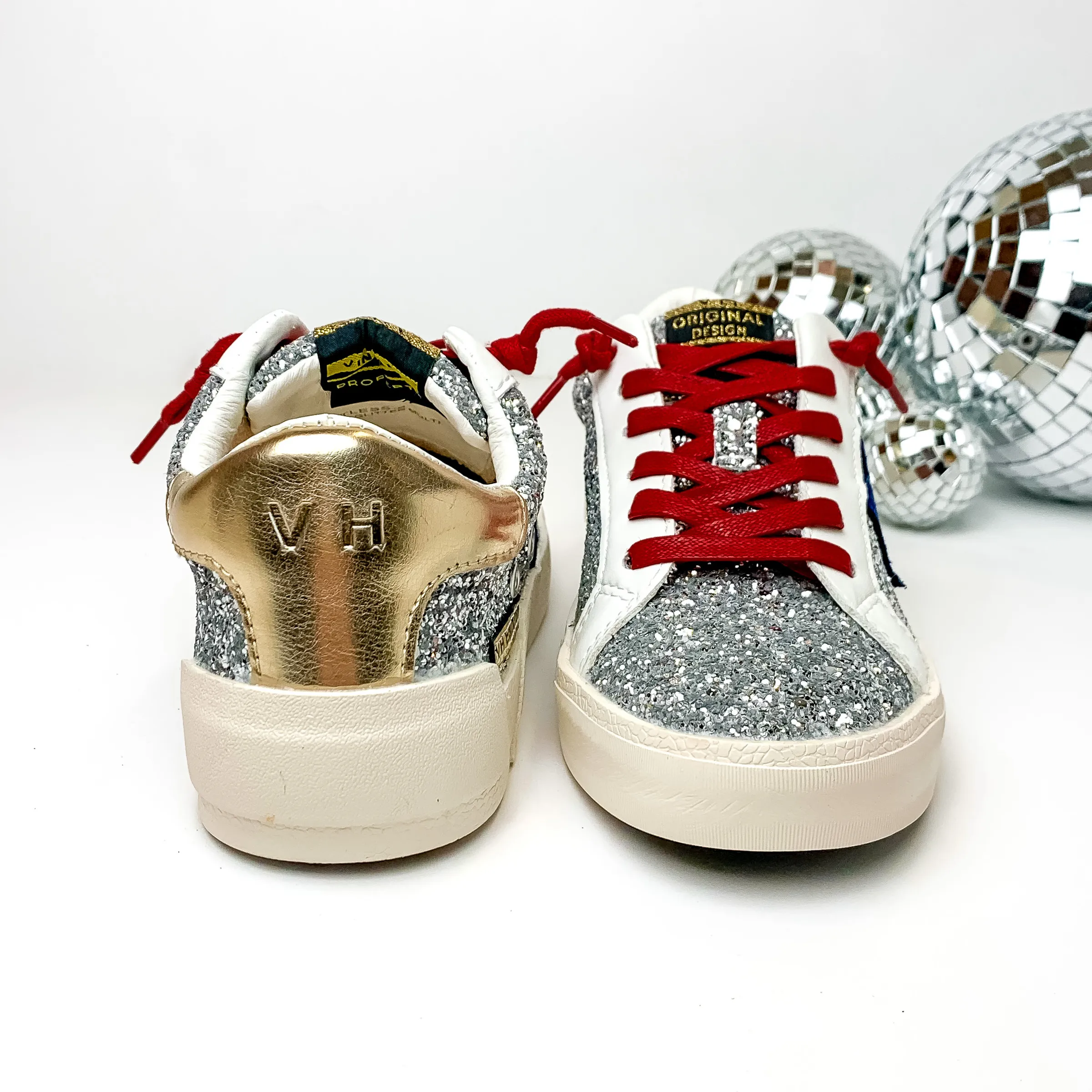 Vintage Havana | Limitless Sneakers in Silver Glitter