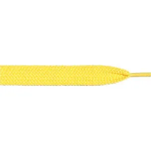 Wholesale Thick Flat 3/4" - Yellow (12 Pair Pack) Shoelaces