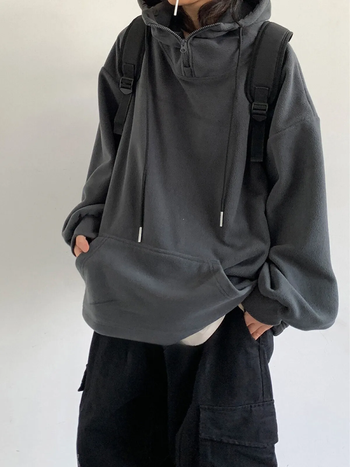 WLS Retro Hooded Collar Pullover Hoodie