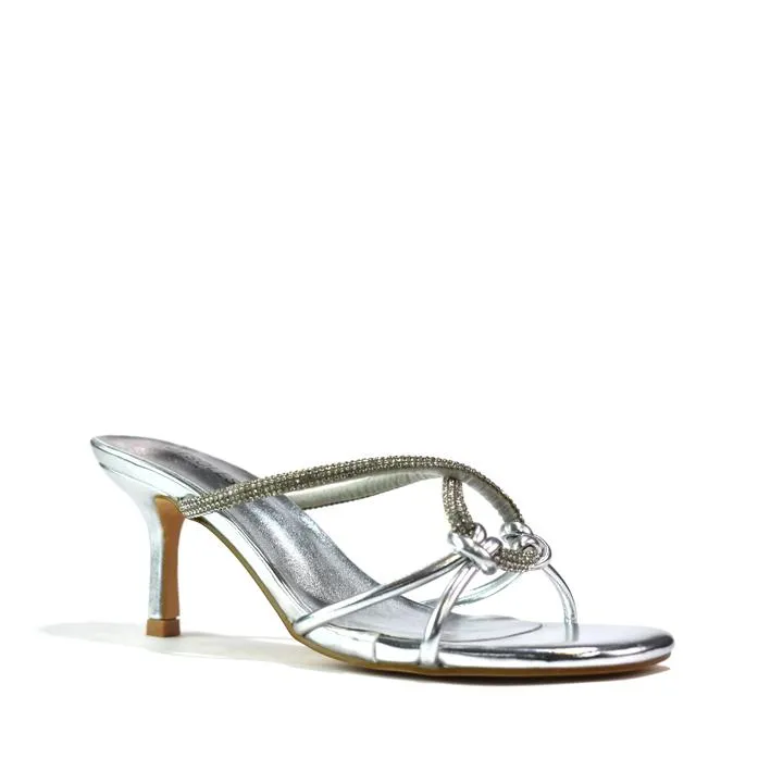 Women's High Heeled Sandal Silver