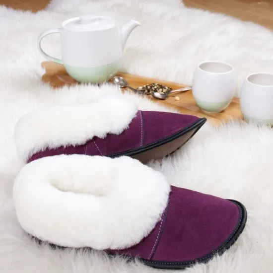 Women's Lazybone Sheepskin Slippers with EVA Soles (Final Clearance)